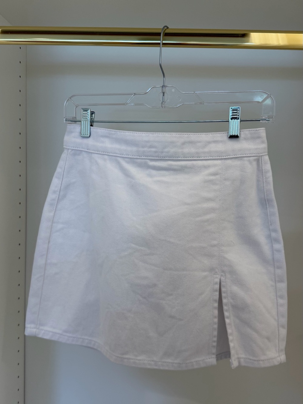 Lioness White A-Line Skort with Subtle Front Slit